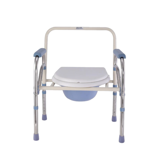 Foldable Commode Chair - Height Adjustable